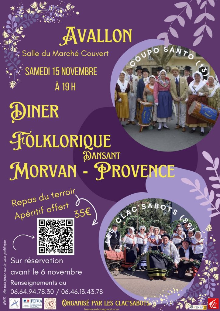 Dîner folklorique dansant Morvan – Provence