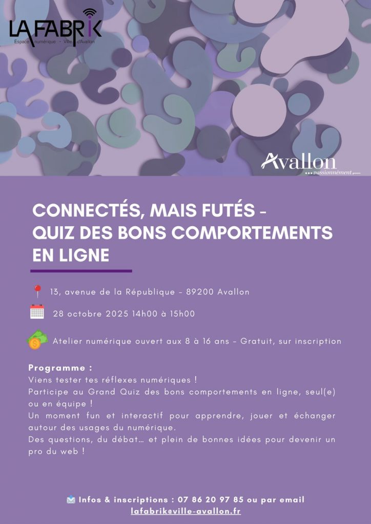 Atelier « Connectés, mais futés – quiz des bons comportements en ligne »